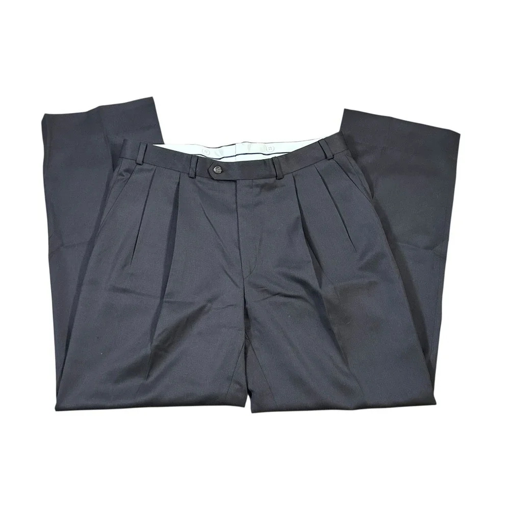 Vintage Ralph Lauren Polo University 36x32 Club Mens Wool Pants Chocolate Brown‎